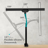 OTUS Architect LED Desk Lamp Clamp, 20W Super Bright, 31.5" Wide Task Table Light with Flexible Gooseneck