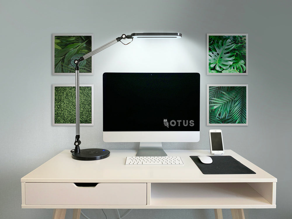 Architect LED Desk Lamp for Home Office with Wireless Charger